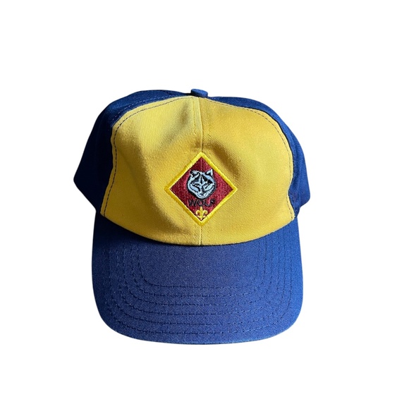 Boy Scouts Of America • Blue and Yellow Wolf Patch Cloth Hat - Picture 1 of 6